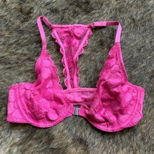 Pink Aerie lace racerback bra, 32C